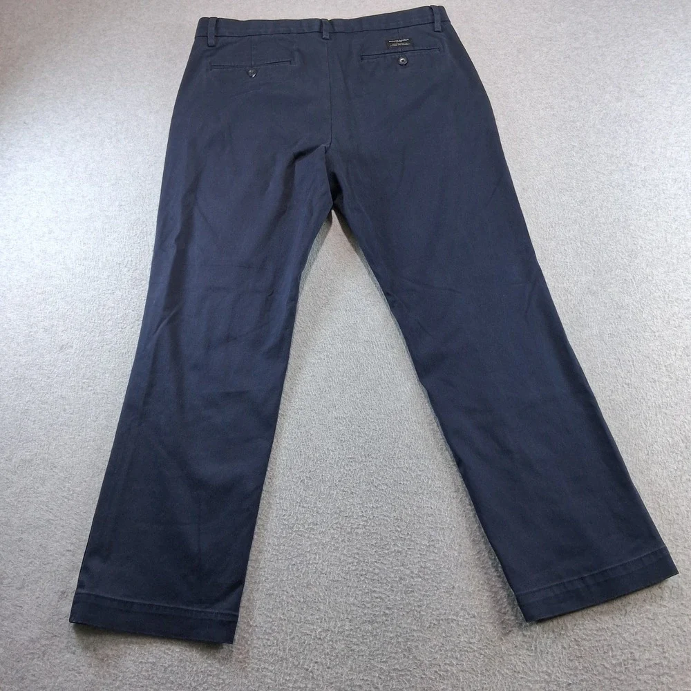 Banana Republic Chino Pants Mens 34x30 Navy Blue Aiden Slim Fit Stretch Cotton
